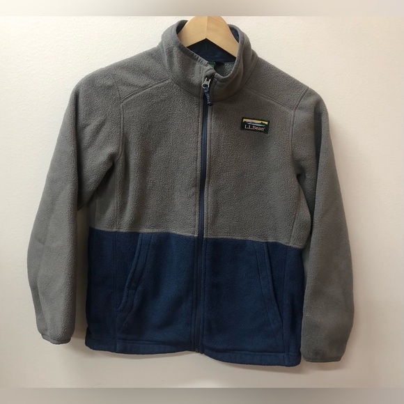 L.L Bean Boys fleece zip up jacket medium 10/12 - Picture 2 of 12